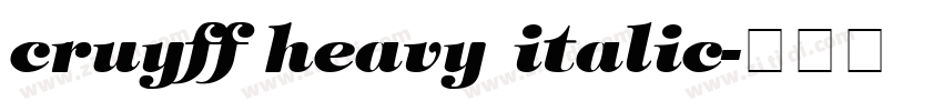 cruyff heavy italic字体转换